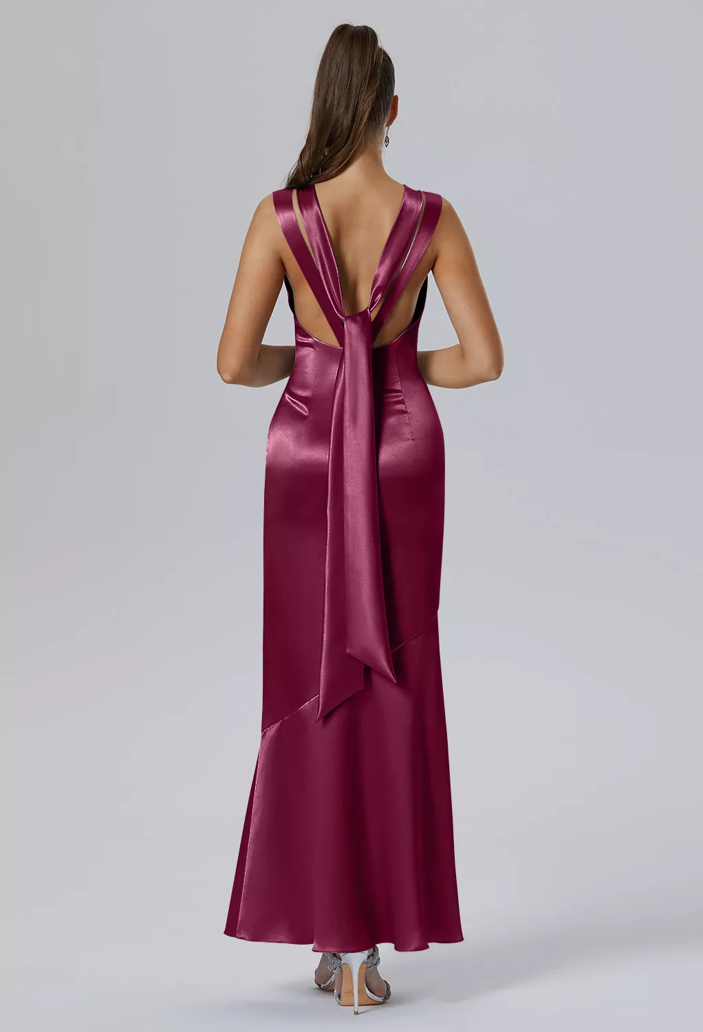 AW Celestia Burgundy  Fall Wedding Guest Dresses